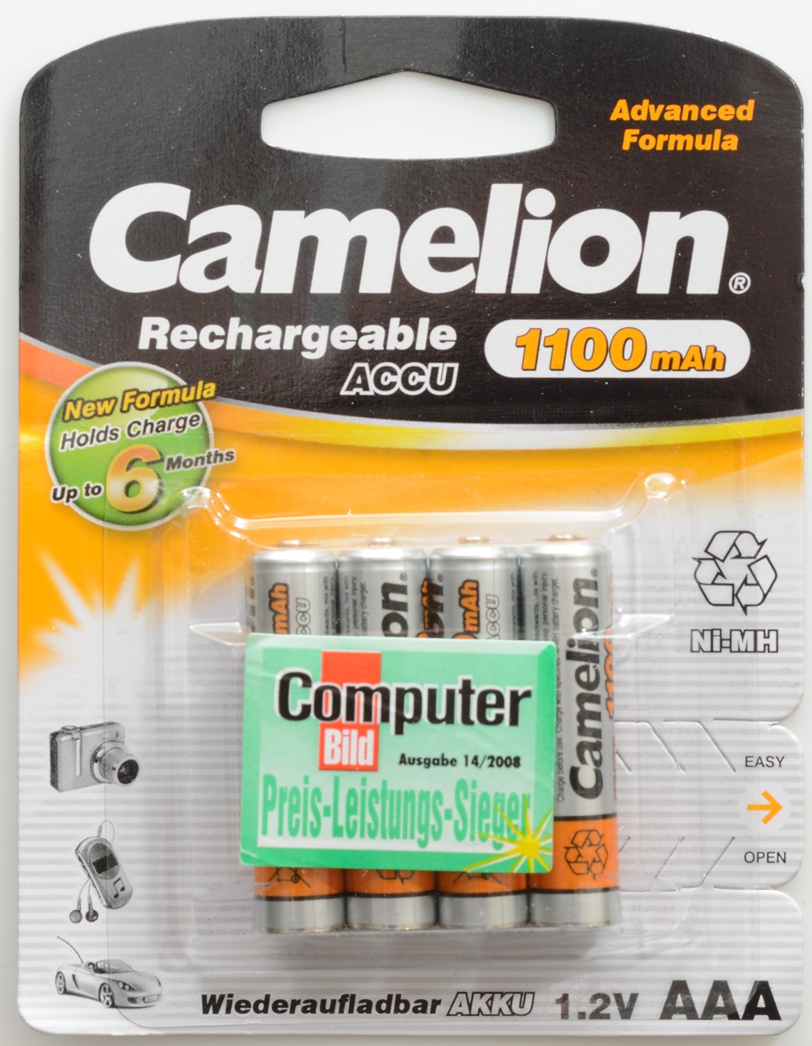 Camelion 6 X Camelion 1100mAh Nimh Batterie AAA Micro HR03 1,2V Dect Téléphone 