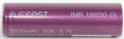 Accu Efest Purple IMR 18650, 3500 mAh, 20 A (Vendu à l'unité)