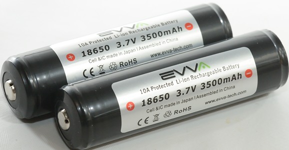 EVVA Protected 18650 NCR18650GA 3500mAh 10A li-ion Battery — Killzone  Flashlights