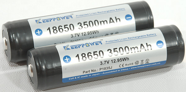 18650 KeepPower P1835J 3500mAh Sanyo NCR18650GA Protected Button Top