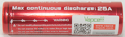 Test Review Of Vapcell Inr18650 2600mah G26 Red 2019 Budgetlightforum Com