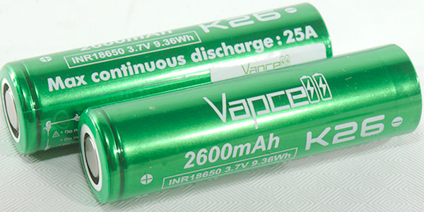 Batería 18650 Recargable 3000/2600 mAh para Mods - GB The Green Brand