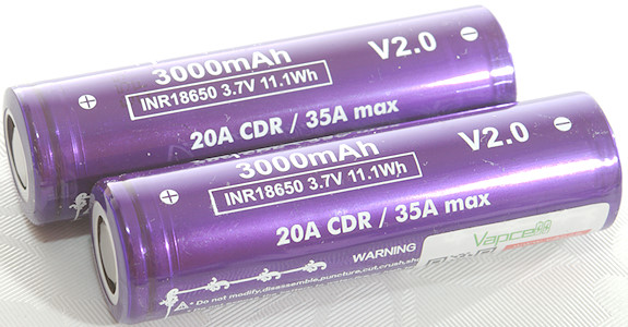 Batteria Efest Purple IMR 18650 20A 3.7v 3500mah flat