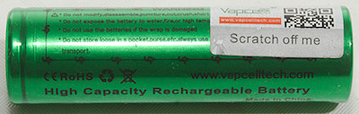 Batería 18650 Vapcell F34 3400mAh-20A