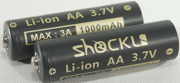 Test/review of Shockli 14500 AA 1000mAh (Black) - Rechargeable