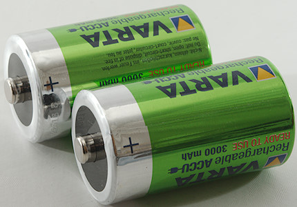 Piles rechargeables D-HR20 3000mAH x 2 VARTA