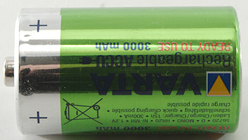 Test of Varta D 3000mAh 56720 (Green-silver)