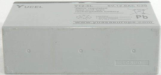 Batterie Y12-6L YUASA / YUCEL - AGM - Plomb - 6V - 12Ah 