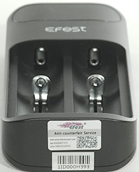 efest battery charger white light