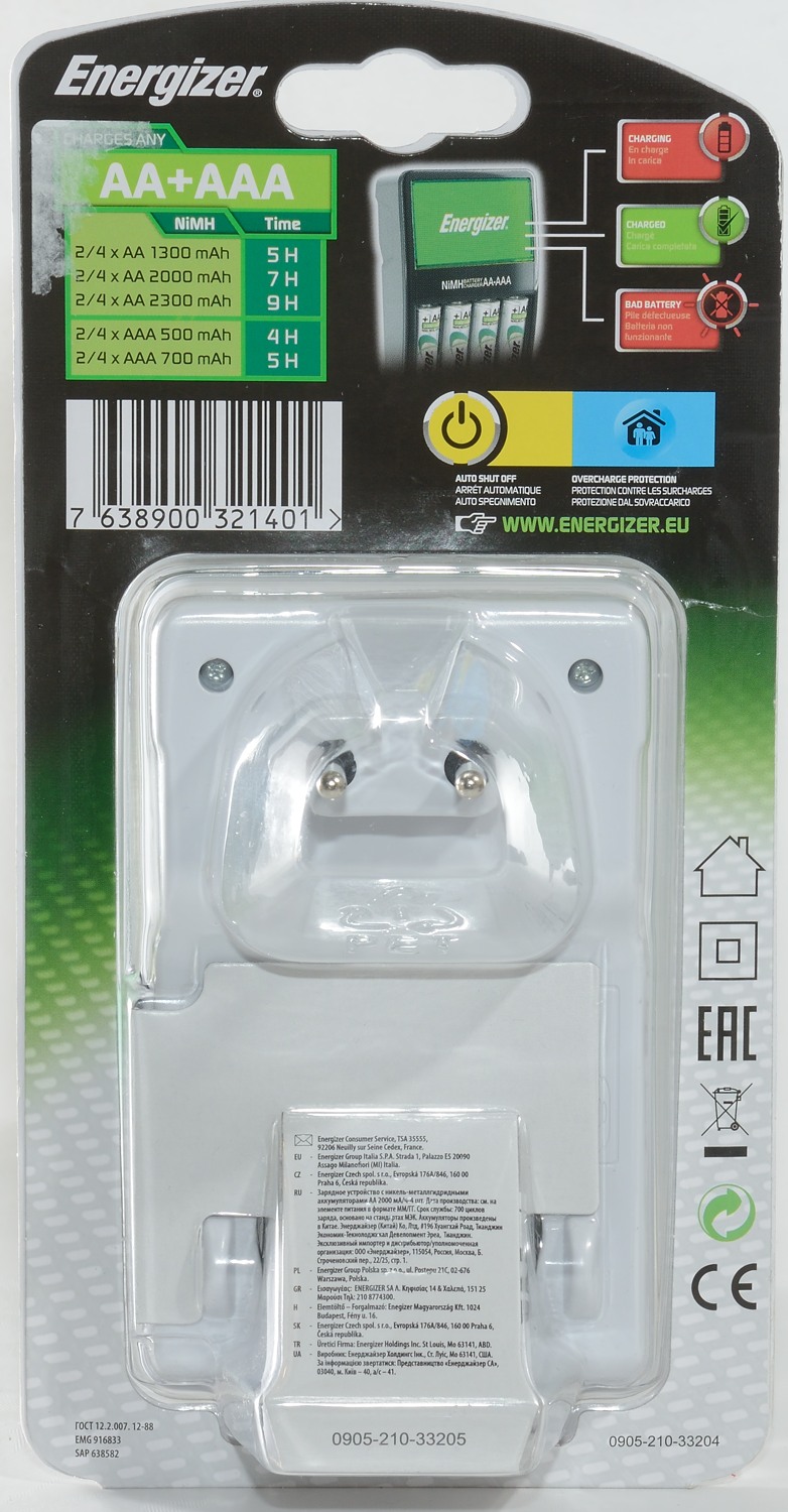 Chargeur Energizer Maxi avec 4 piles AA 2000mAh