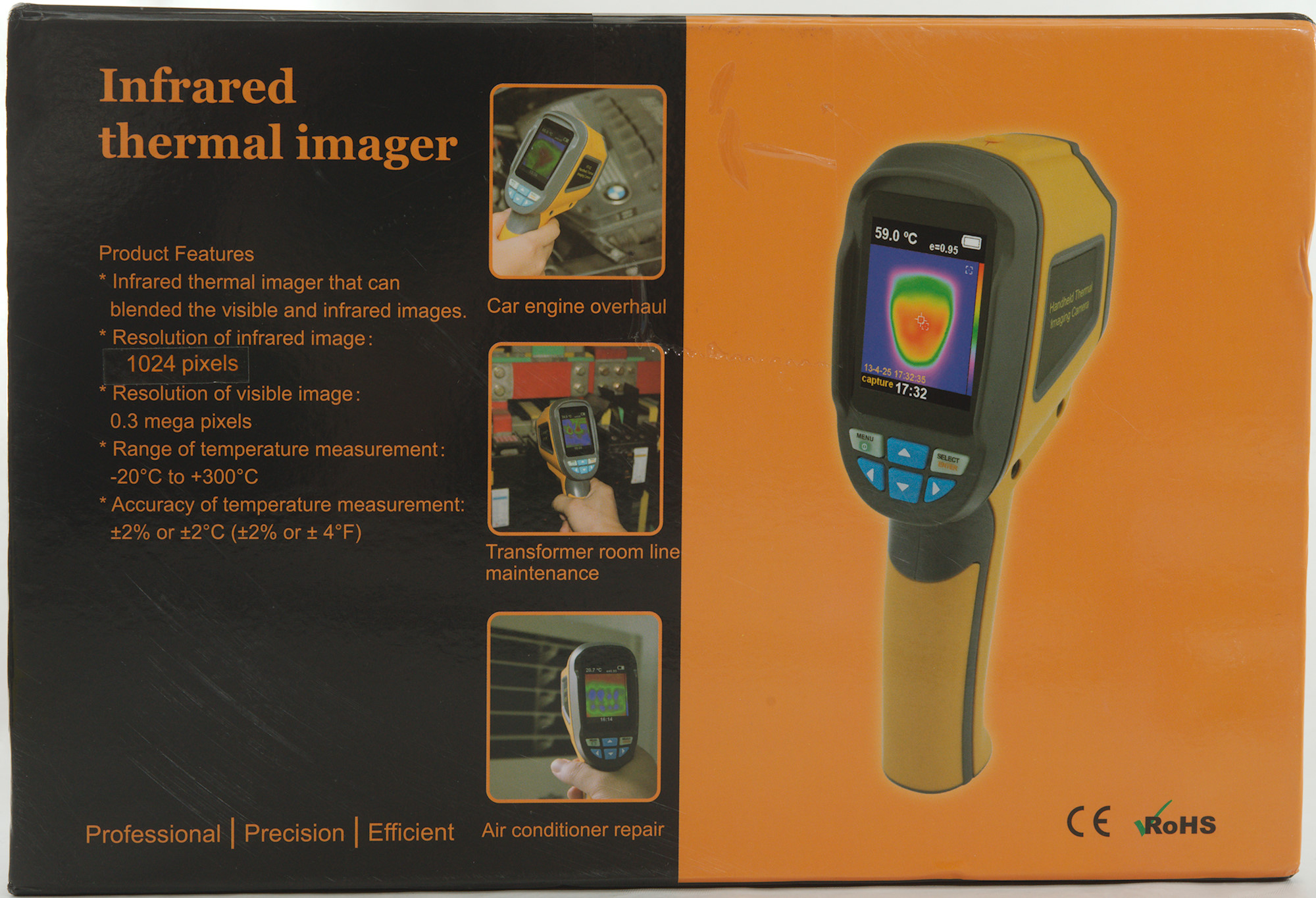 Precision Infrared Thermometer Imager HT-02D Protable Thermal Imaging Camera GA