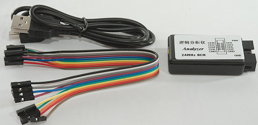 24MHz 8 Channel USB Logic Analyzer Saleae 8 CH Logic Analyzer For Dupont Line 