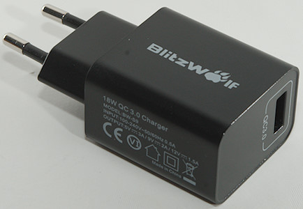 Blitzwolf Fast Charge USB Plug Charger - Chargeur mural Quick Charge 3.0